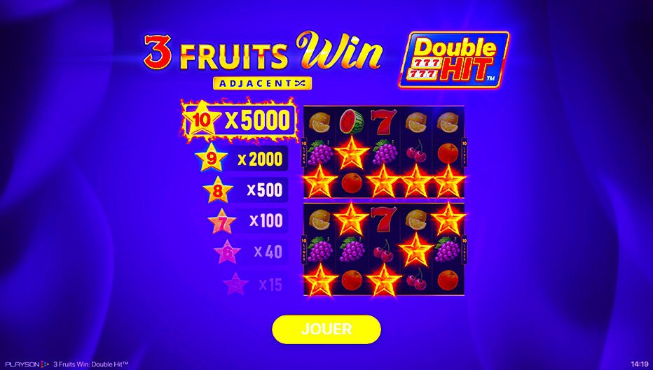 Machine à sous 3 Fruits Win: Double Hit