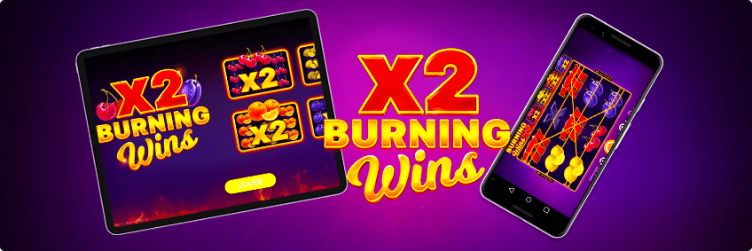 version mobile de burning wins x2